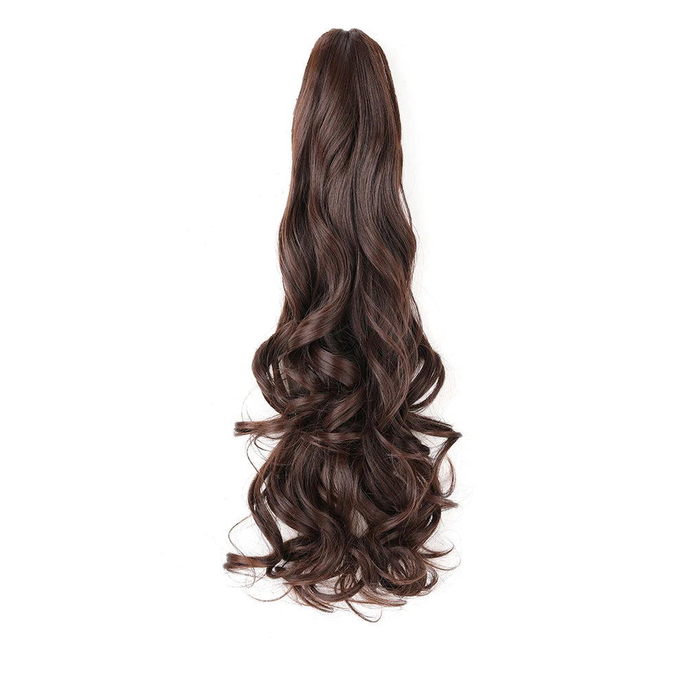 Ponytail Extension Synthetic Claw Clip in Hairpiece Curly Wavy Ponytail Hair Extensions Long Pony Tail Hairpiece for Women