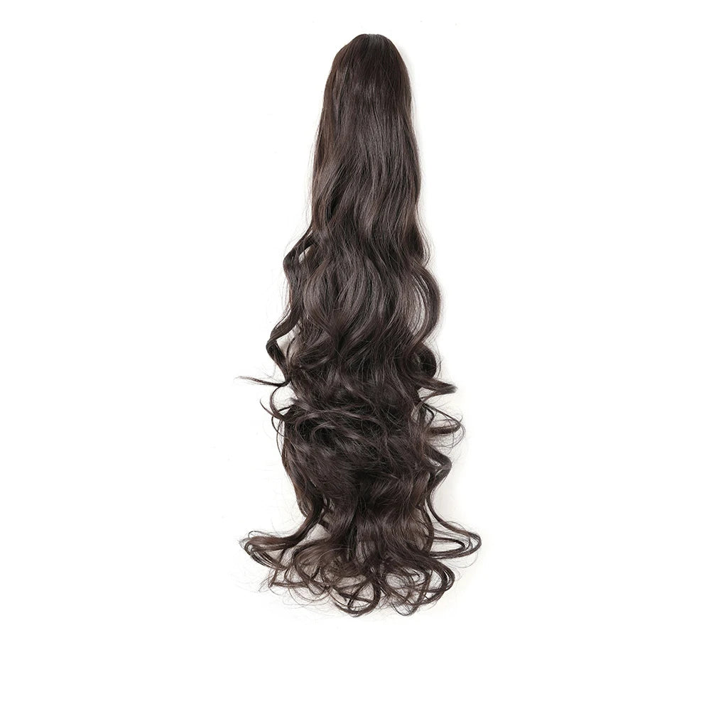 Ponytail Extension Synthetic Claw Clip in Hairpiece Curly Wavy Ponytail Hair Extensions Long Pony Tail Hairpiece for Women