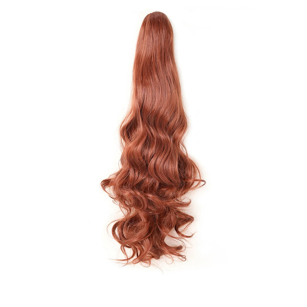 Ponytail Extension Synthetic Claw Clip in Hairpiece Curly Wavy Ponytail Hair Extensions Long Pony Tail Hairpiece for Women