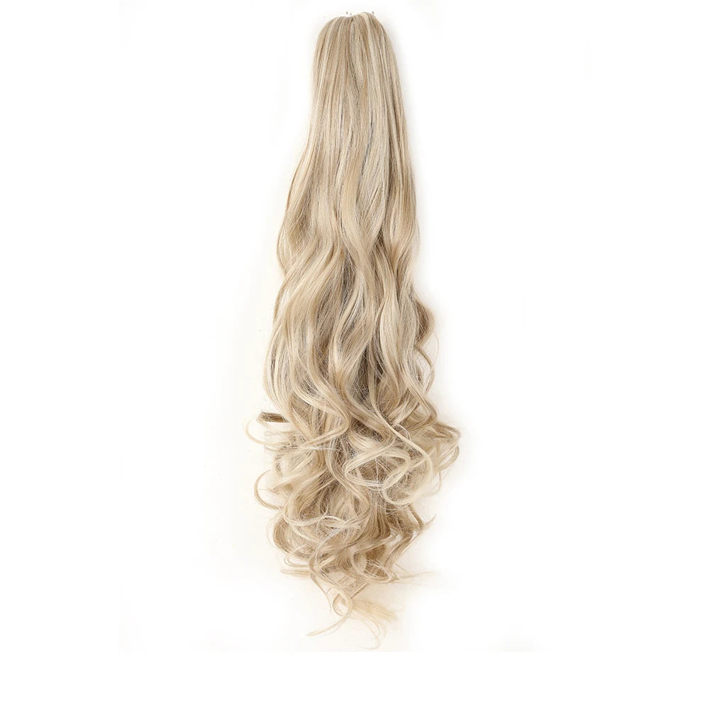 Ponytail Extension Synthetic Claw Clip in Hairpiece Curly Wavy Ponytail Hair Extensions Long Pony Tail Hairpiece for Women