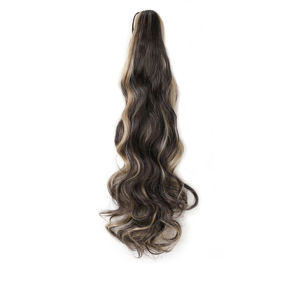 Ponytail Extension Synthetic Claw Clip in Hairpiece Curly Wavy Ponytail Hair Extensions Long Pony Tail Hairpiece for Women