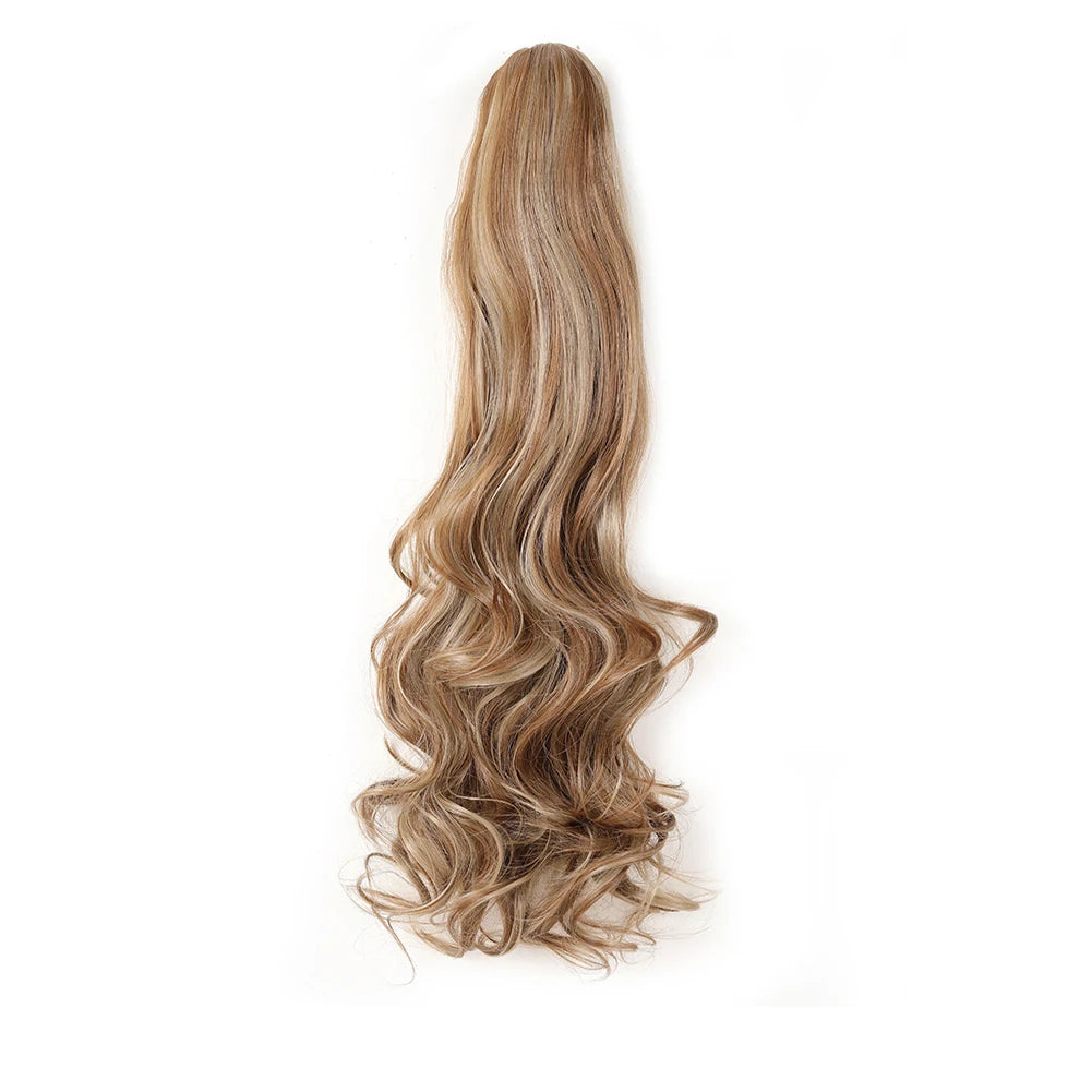 Ponytail Extension Synthetic Claw Clip in Hairpiece Curly Wavy Ponytail Hair Extensions Long Pony Tail Hairpiece for Women