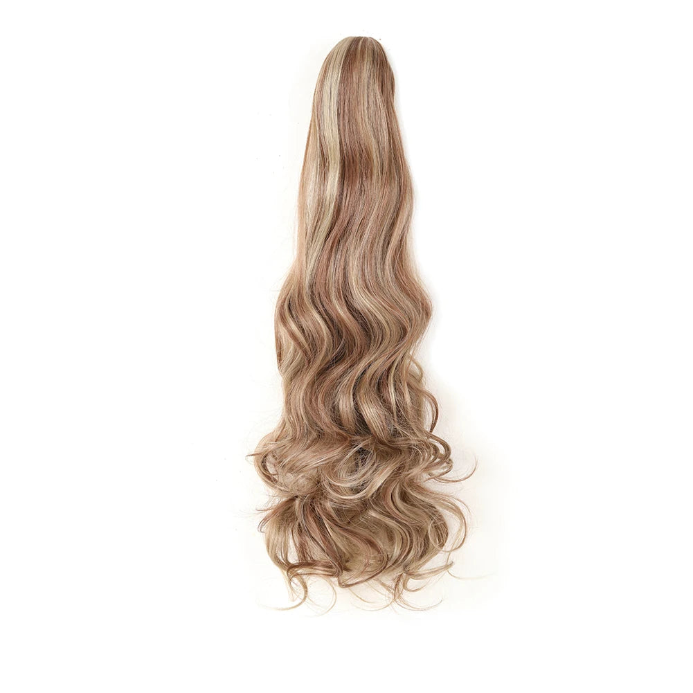 Ponytail Extension Synthetic Claw Clip in Hairpiece Curly Wavy Ponytail Hair Extensions Long Pony Tail Hairpiece for Women