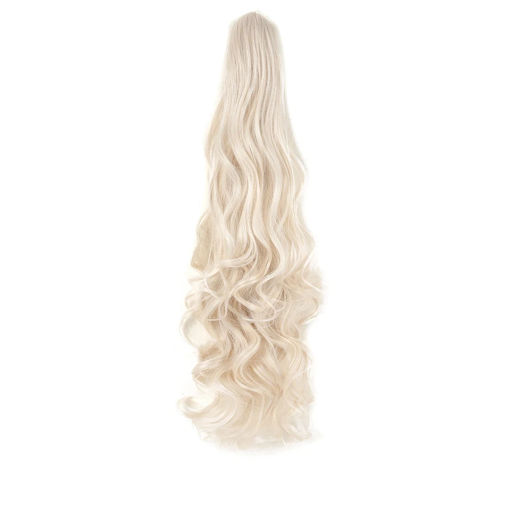 Ponytail Extension Synthetic Claw Clip in Hairpiece Curly Wavy Ponytail Hair Extensions Long Pony Tail Hairpiece for Women