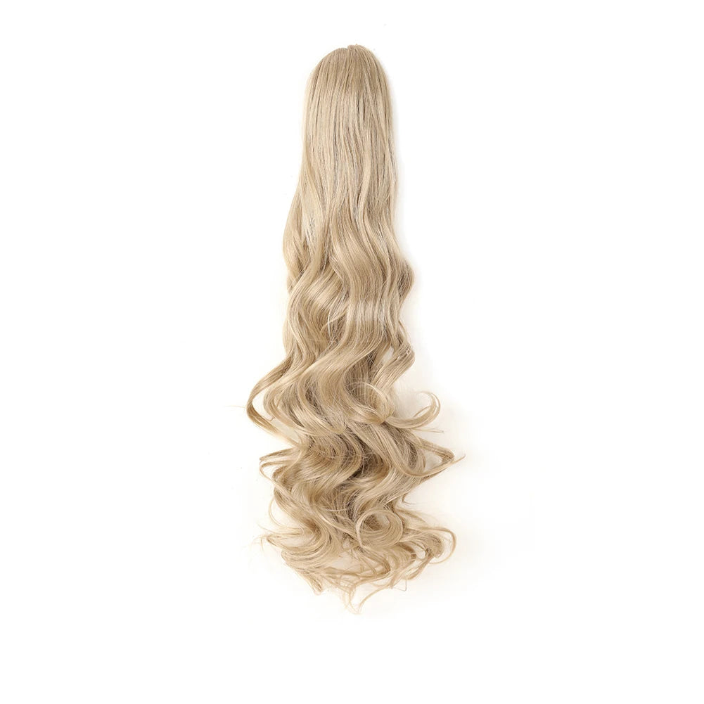 Ponytail Extension Synthetic Claw Clip in Hairpiece Curly Wavy Ponytail Hair Extensions Long Pony Tail Hairpiece for Women